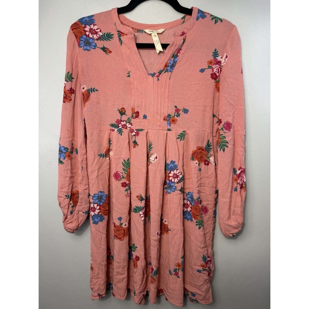 Darling Matilda Jane Coral Dress W Embroidered Flowers‎ Size XS